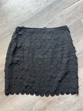 Search for Sanity Black Scallop-Layer Mini Skirt